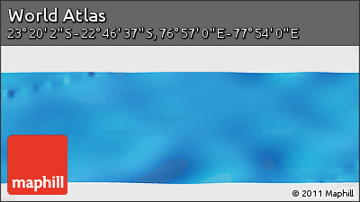 Physical Panoramic Map of the Area around 23° 3' 19" S, 77° 25' 30" E