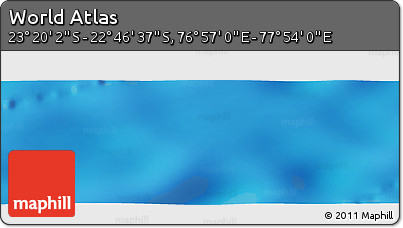 Physical Panoramic Map of the Area around 23° 3' 19" S, 77° 25' 30" E