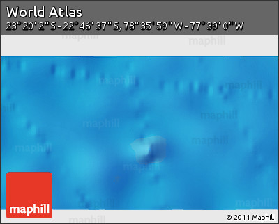 Physical 3D Map of the Area around 23° 3' 19" S, 78° 7' 30" W