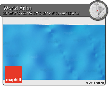 Physical 3D Map of the Area around 23° 3' 19" S, 80° 40' 30" W
