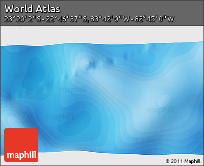 Political 3D Map of the Area around 23° 3' 19" S, 83° 13' 29" W