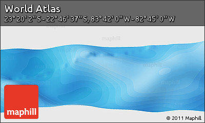 Political Panoramic Map of the Area around 23° 3' 19" S, 83° 13' 29" W