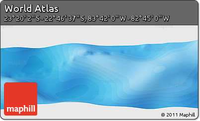Political Panoramic Map of the Area around 23° 3' 19" S, 83° 13' 29" W