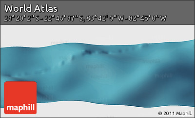 Satellite Panoramic Map of the Area around 23° 3' 19" S, 83° 13' 29" W