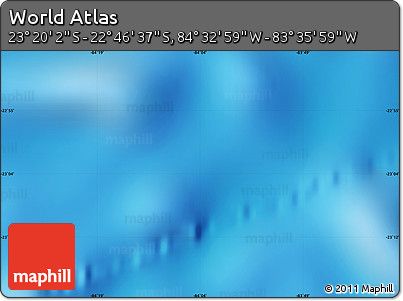 Physical Map of the Area around 23° 3' 19" S, 84° 4' 29" W
