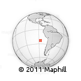 Outline Map of the Area around 23° 3' 19" S, 86° 37' 30" W, rectangular outline