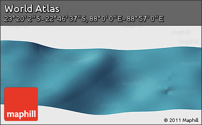Satellite Panoramic Map of the Area around 23° 3' 19" S, 88° 28' 29" E