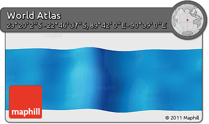Physical Panoramic Map of the Area around 23° 3' 19" S, 90° 10' 30" E