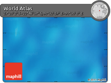 Physical Map of the Area around 23° 3' 19" S, 91° 1' 30" E