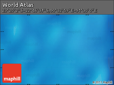 Physical Map of the Area around 23° 3' 19" S, 91° 1' 30" E