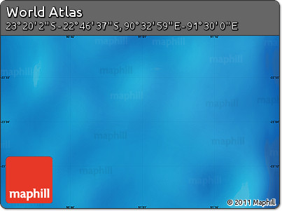 Physical Map of the Area around 23° 3' 19" S, 91° 1' 30" E