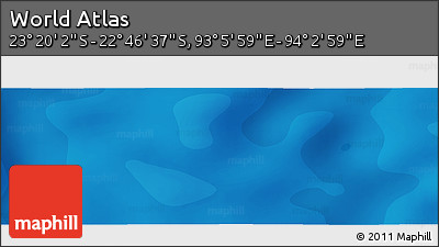 Political Panoramic Map of the Area around 23° 3' 19" S, 93° 34' 29" E