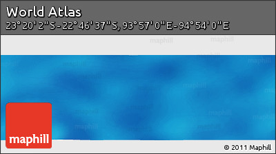 Shaded Relief Panoramic Map of the Area around 23° 3' 19" S, 94° 25' 30" E