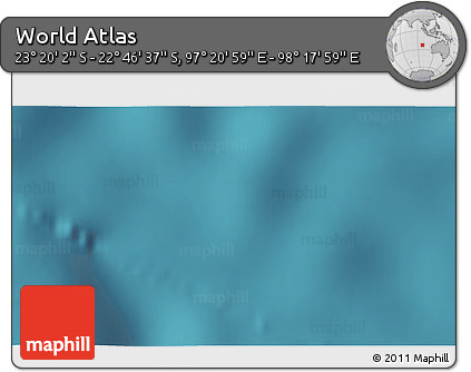 Satellite 3D Map of the Area around 23° 3' 19" S, 97° 49' 29" E