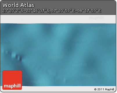 Satellite 3D Map of the Area around 23° 3' 19" S, 97° 49' 29" E