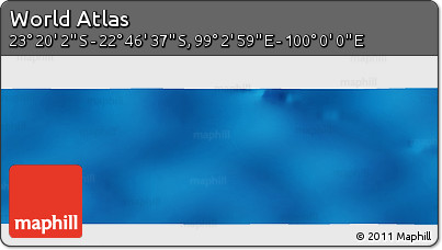 Physical Panoramic Map of the Area around 23° 3' 19" S, 99° 31' 30" E