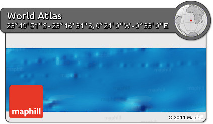 Physical Panoramic Map of the Area around 23° 33' 11" S, 0° 4' 30" E