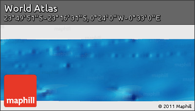 Physical Panoramic Map of the Area around 23° 33' 11" S, 0° 4' 30" E