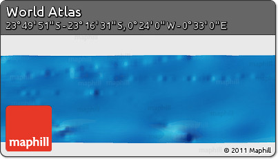 Physical Panoramic Map of the Area around 23° 33' 11" S, 0° 4' 30" E