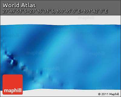 Physical 3D Map of the Area around 23° 33' 11" S, 101° 13' 29" E