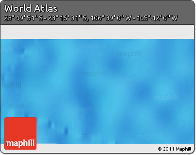 Physical 3D Map of the Area around 23° 33' 11" S, 106° 10' 30" W