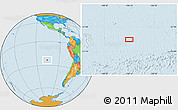 Political Location Map of the area around 23° 33' 11" S, 106° 10' 30" W