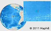 Shaded Relief Location Map of the area around 23° 33' 11" S, 106° 10' 30" W