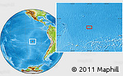 Physical Location Map of the area around 23° 33' 11" S, 107° 1' 30" W