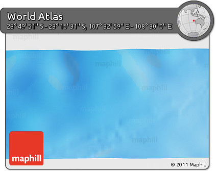 Physical 3D Map of the Area around 23° 33' 11" S, 108° 1' 30" E