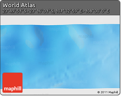 Physical 3D Map of the Area around 23° 33' 11" S, 108° 1' 30" E