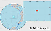 Gray Location Map of the area around 23° 33' 11" S, 108° 43' 29" W