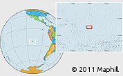 Political Location Map of the area around 23° 33' 11" S, 108° 43' 29" W