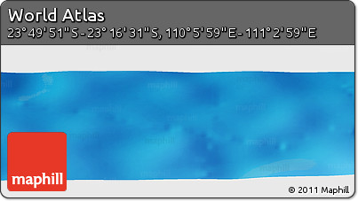 Physical Panoramic Map of the Area around 23° 33' 11" S, 110° 34' 29" E
