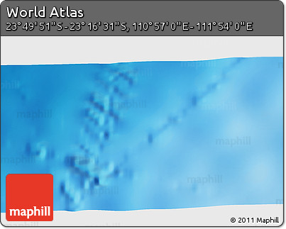Physical 3D Map of the Area around 23° 33' 11" S, 111° 25' 30" E