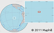 Gray Location Map of the area around 23° 33' 11" S, 111° 16' 30" W