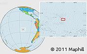 Political Location Map of the area around 23° 33' 11" S, 111° 16' 30" W