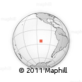 Outline Map of the Area around 23° 33' 11" S, 111° 16' 30" W, rectangular outline