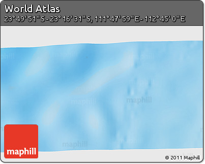 Shaded Relief 3D Map of the Area around 23° 33' 11" S, 112° 16' 30" E