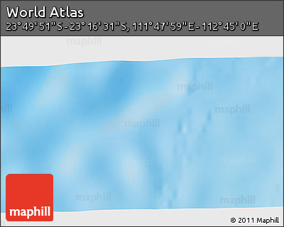 Shaded Relief 3D Map of the Area around 23° 33' 11" S, 112° 16' 30" E