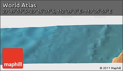 Satellite Panoramic Map of the Area around 23° 33' 11" S, 113° 7' 30" E