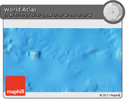Physical 3D Map of the Area around 23° 33' 11" S, 113° 49' 29" W