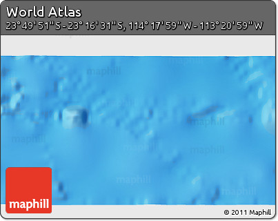 Physical 3D Map of the Area around 23° 33' 11" S, 113° 49' 29" W