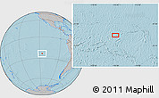 Gray Location Map of the area around 23° 33' 11" S, 116° 22' 30" W, hill shading