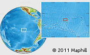Physical Location Map of the area around 23° 33' 11" S, 116° 22' 30" W