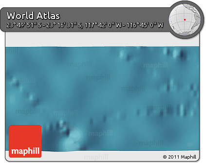 Satellite 3D Map of the Area around 23° 33' 11" S, 117° 13' 29" W