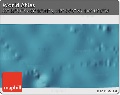 Satellite 3D Map of the Area around 23° 33' 11" S, 117° 13' 29" W