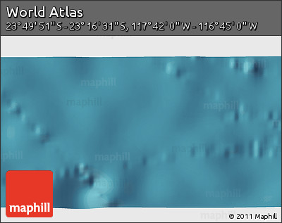Satellite 3D Map of the Area around 23° 33' 11" S, 117° 13' 29" W