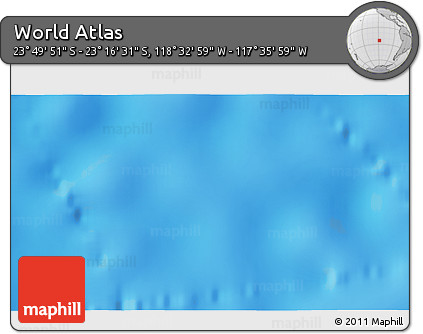 Physical 3D Map of the Area around 23° 33' 11" S, 118° 4' 29" W