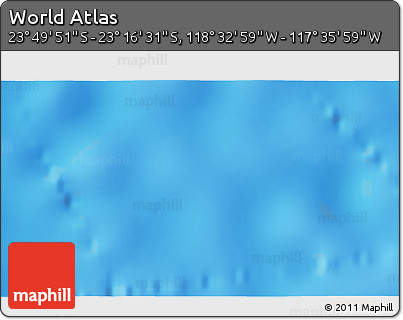 Physical 3D Map of the Area around 23° 33' 11" S, 118° 4' 29" W