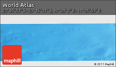 Physical Panoramic Map of the Area around 23° 33' 11" S, 11° 7' 30" E